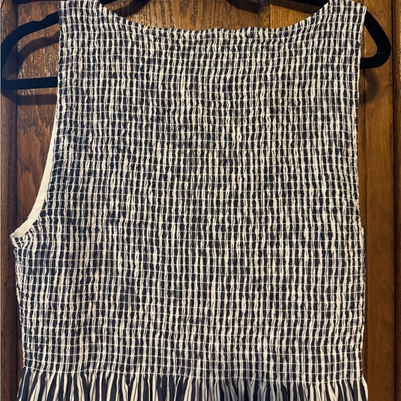 Hill House Navy and White Textured Dress - Picture 3 of 8